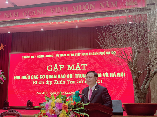 Bí Thư Vương Đình Huệ: “Tinh thần chung của Thành ủy Hà Nội là công khai, minh bạch, cởi mở với báo chí